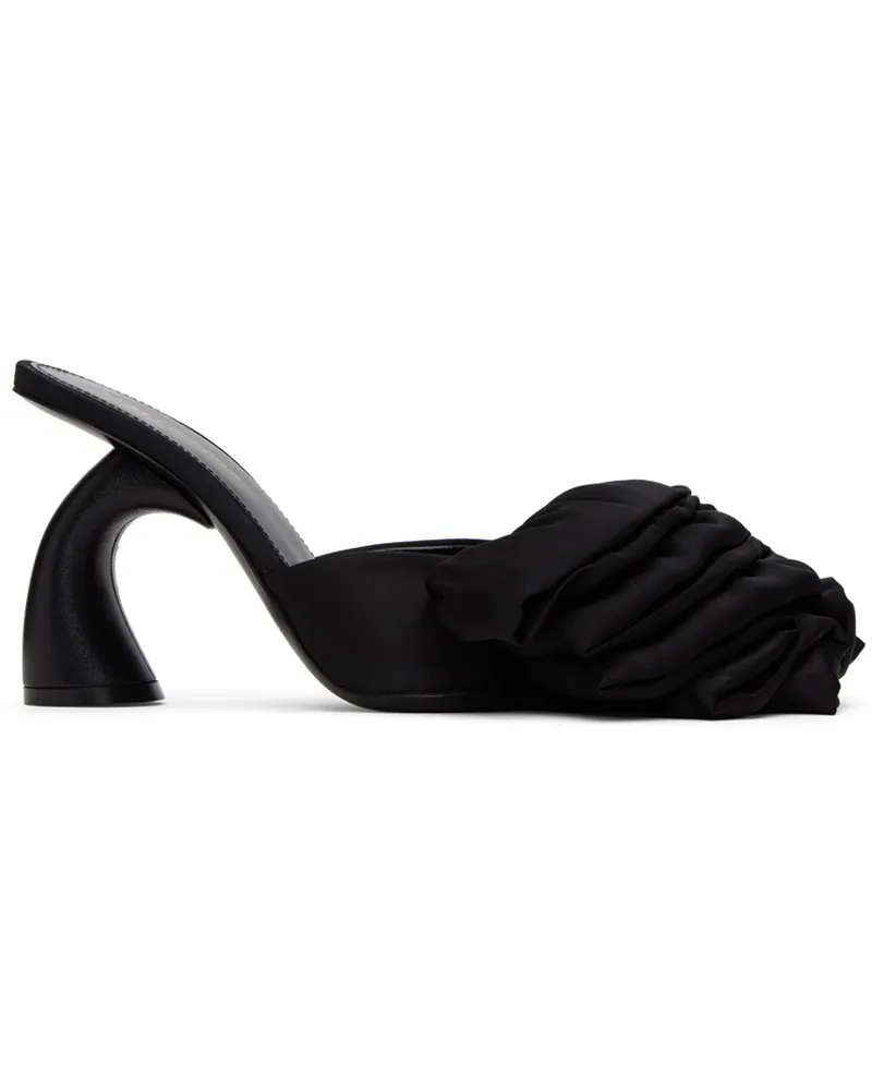 Dries van Noten Black Ruffled Mules 900