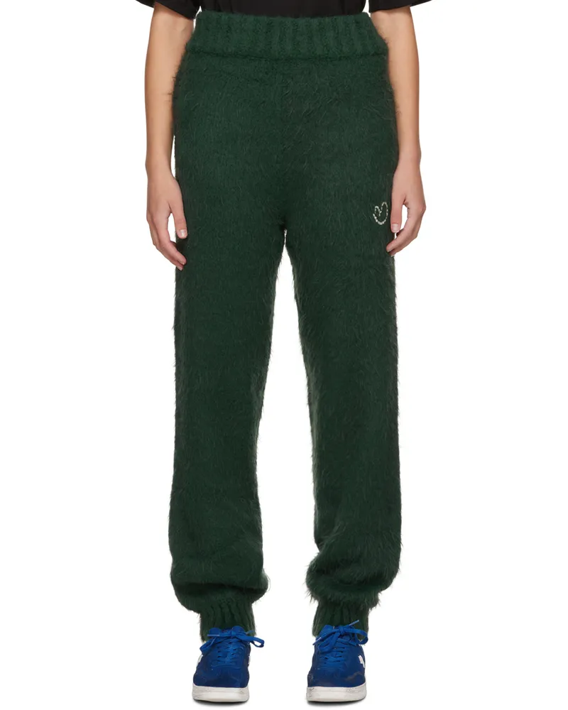 Adererror Green Embroidered Sweatpants Green