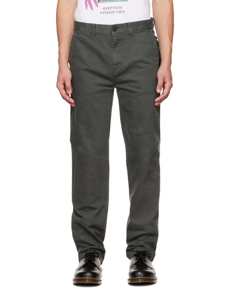 Undercover Gray Pocket Trousers Khaki