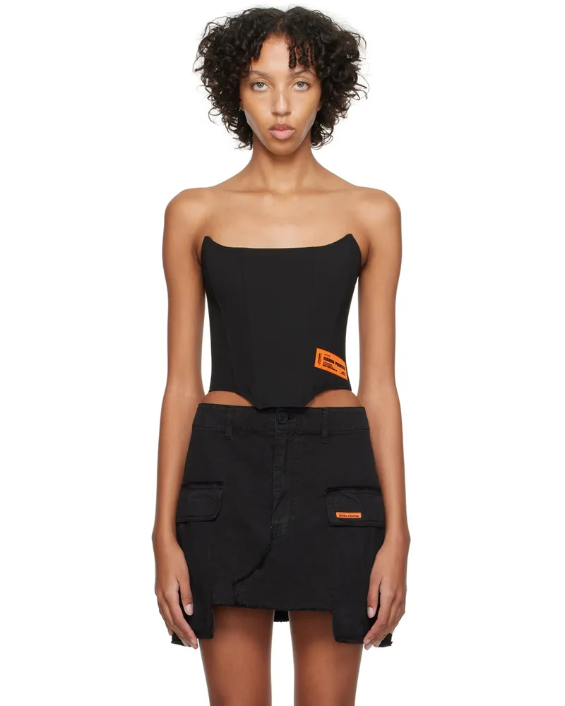 Heron Preston Black Patch Tank Top Black