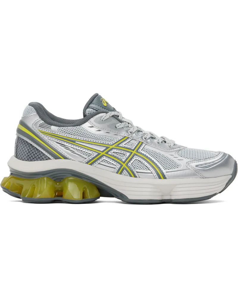 Asics Silver & Yellow GEL-KINETIC FLUENT Sneakers Glacier