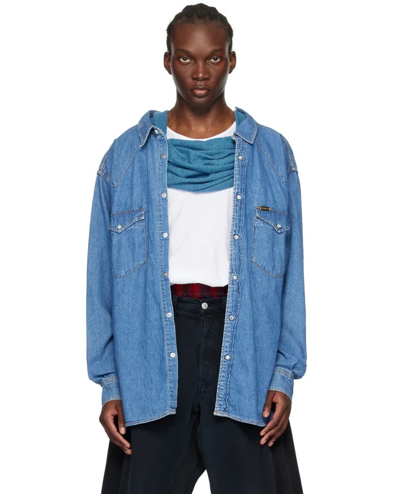 BLESS Blue Nº75 Extended Denim Shirt Blue
