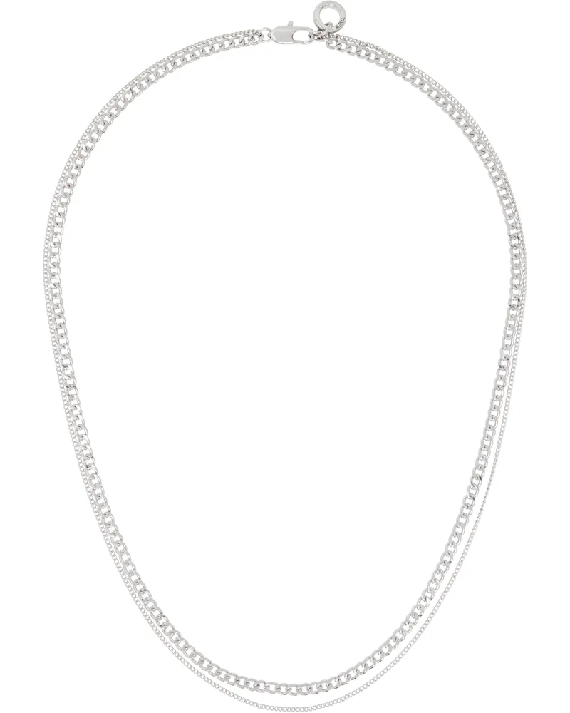 A.P.C. Silver Minimal Necklace Rab