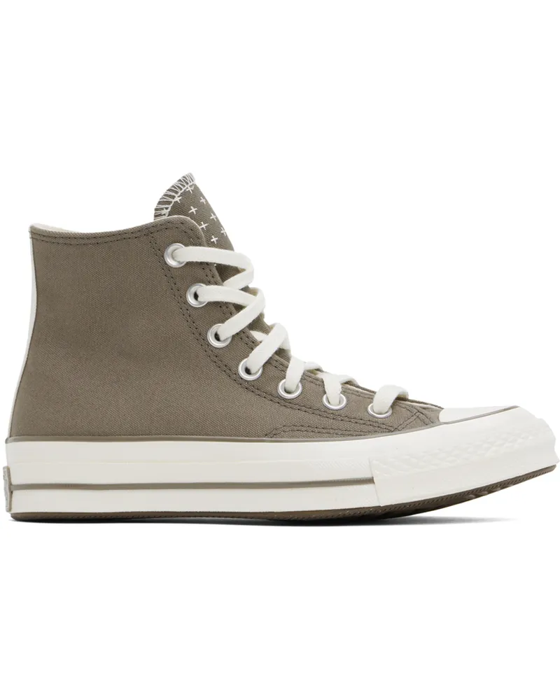 Converse Taupe Chuck 70 Worn-In High Top Sneakers Classic