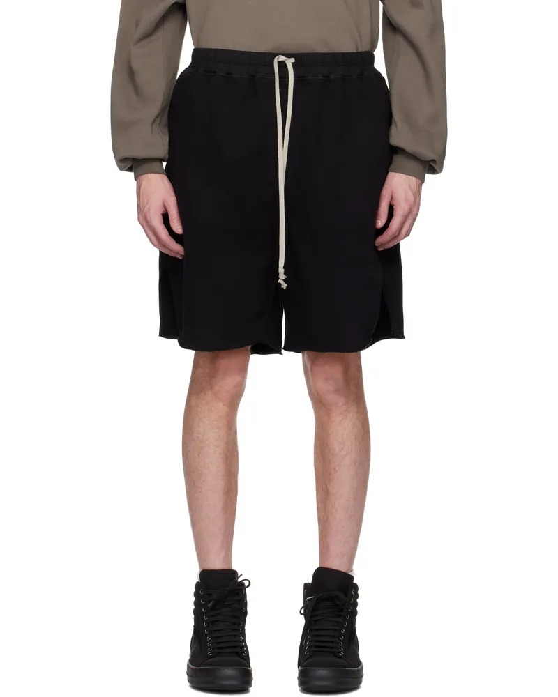 DRKSHDW by Rick Owens Black Hollywood Long Boxers Butt Zipp Shorts 09