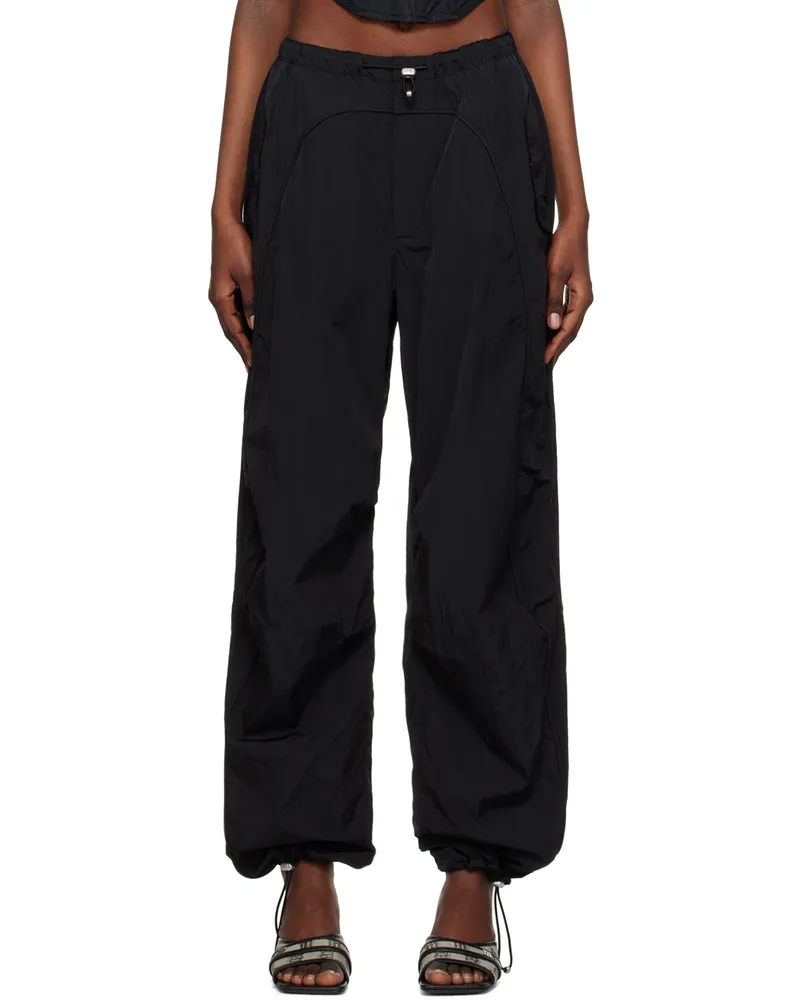 MISBHV Black Parachute Trousers Black