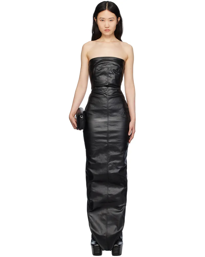 Rick Owens Black Bustier Maxi Dress 09