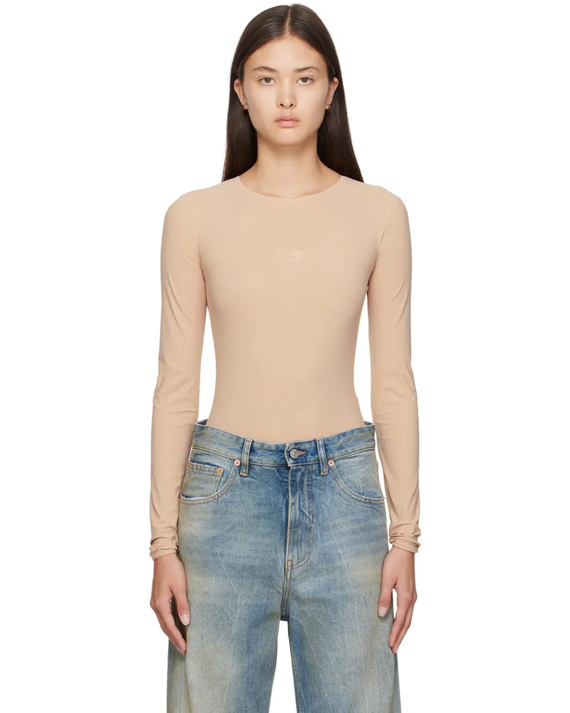 Maison Margiela Beige Printed Bodysuit 121