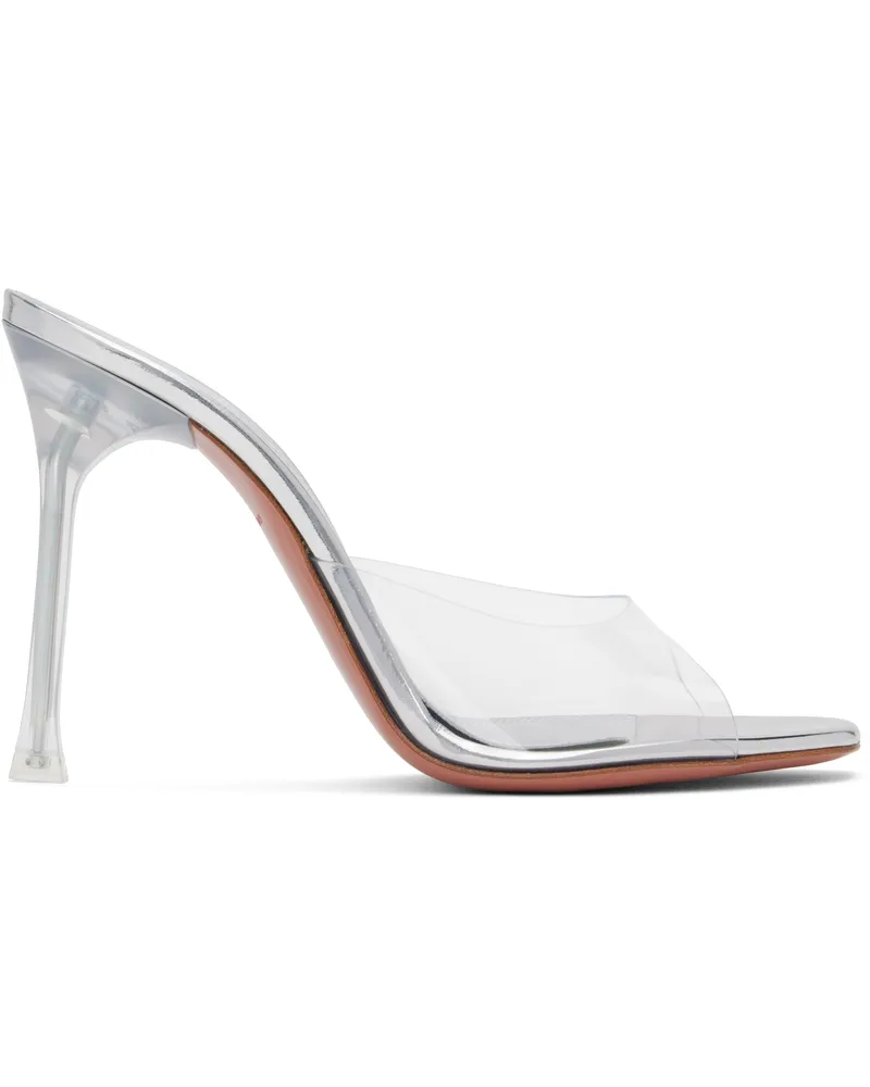 Amina Muaddi Transparent Alexa Glass Slipper 105 Heeled Sandals Transparent