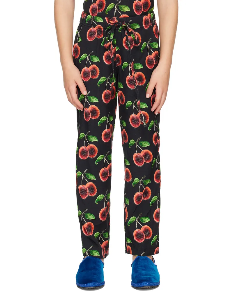 ENDLESS JOY Kids Black Rambutan Lounge Pants Black