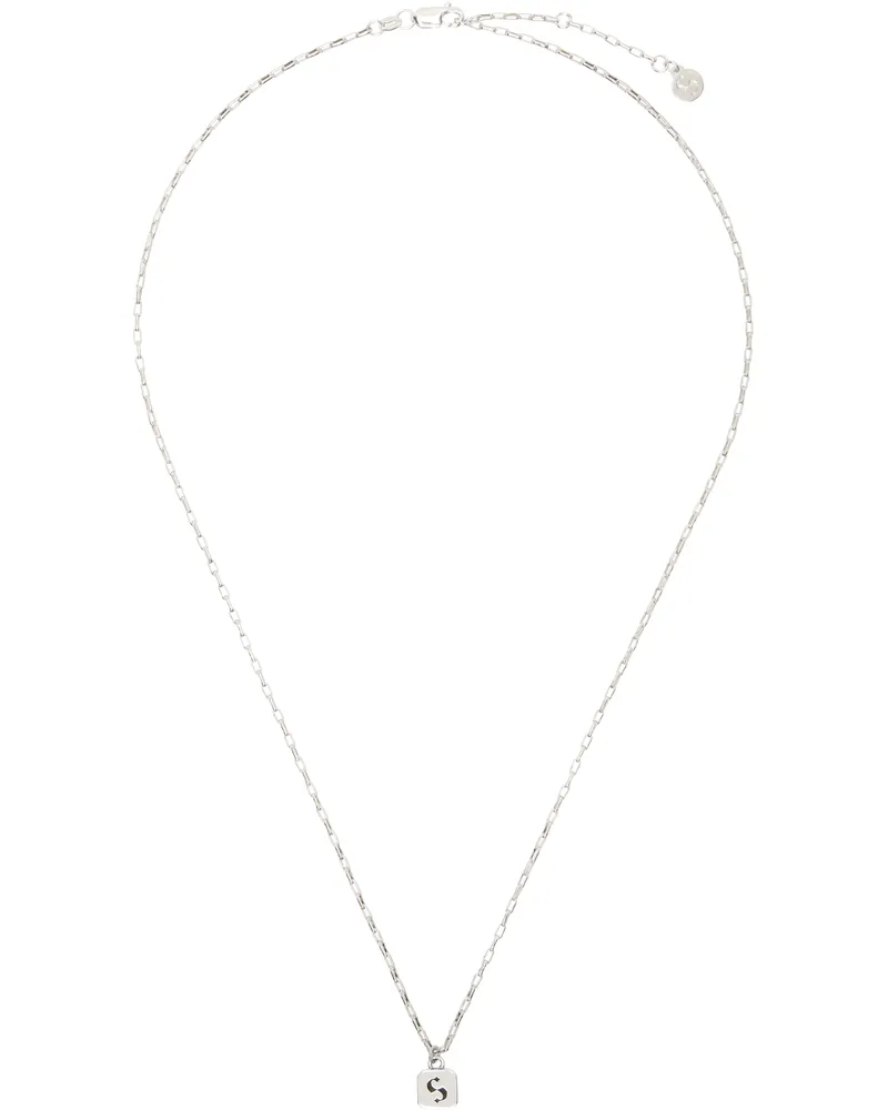 Stolen Girlfriends Club Silver S-Logo Tag Necklace Sterling