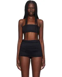 WARDROBE.NYC Black Bandeau Bikini Top Black