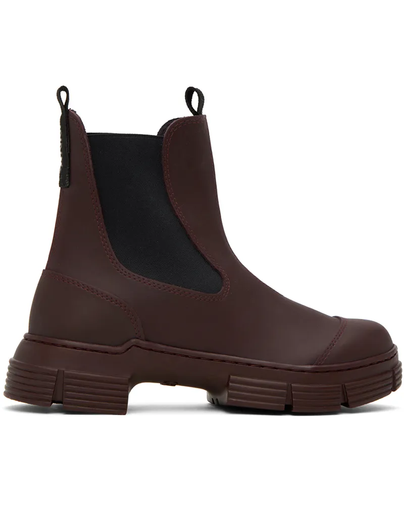 Ganni Burgundy City Boots 436