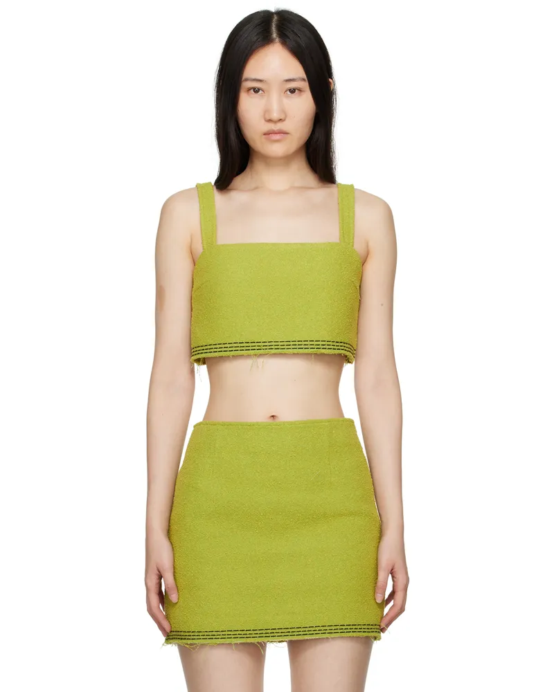 RECTO Green Tara Tank Top Yellow