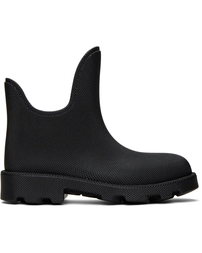 Burberry Black Rubber Marsh Low Boots Black