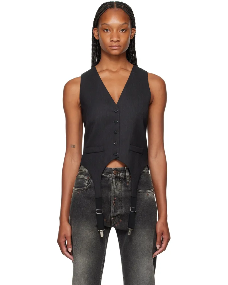 Moschino Gray Garter Vest 3516