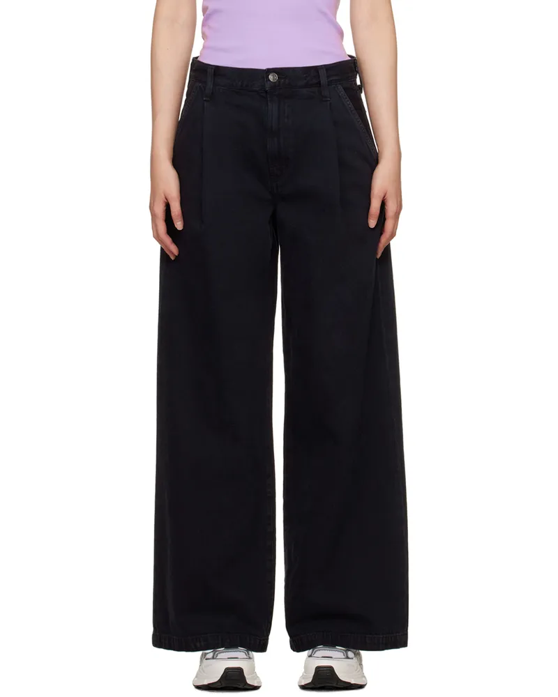 AGOLDE Black Ellis Jeans Crushed