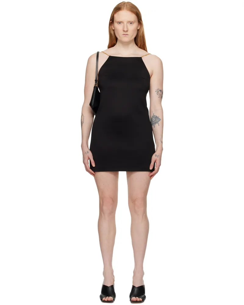 Palm Angels Black Chain Minidress Black