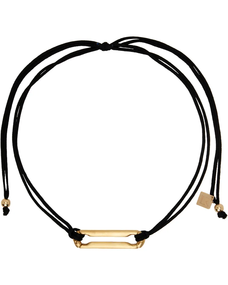 Lauren Rubinski Black & Gold Vito Necklace 14k