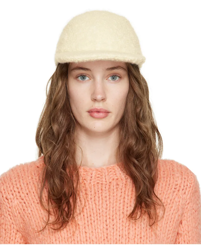 Gabriela Hearst Off-White Bouclé Baseball Cap Ivr