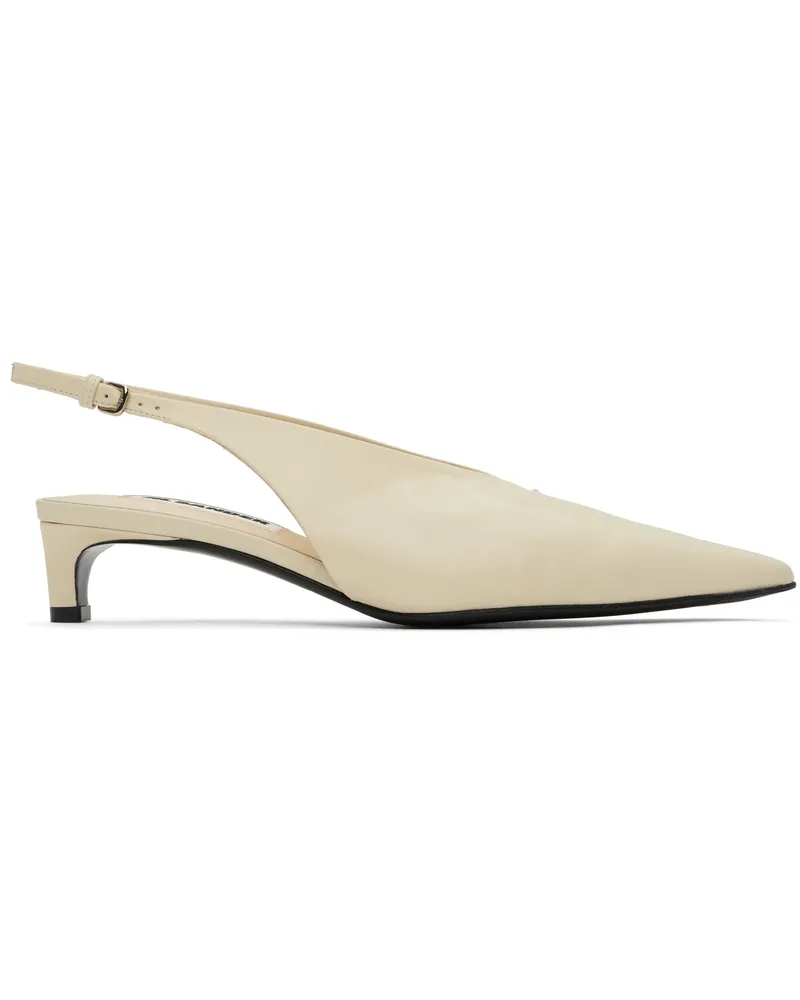 Jil Sander Off-White Slingback Heels 105