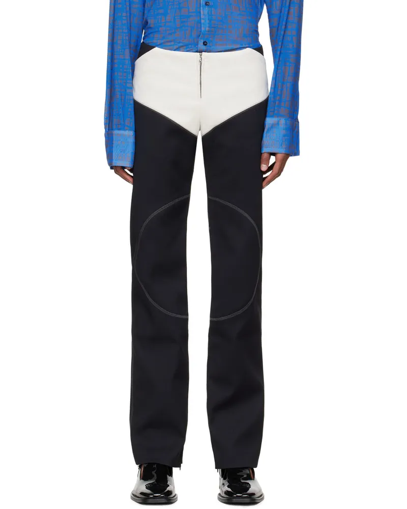 Maximilian Davis Black Nylon Trousers Black