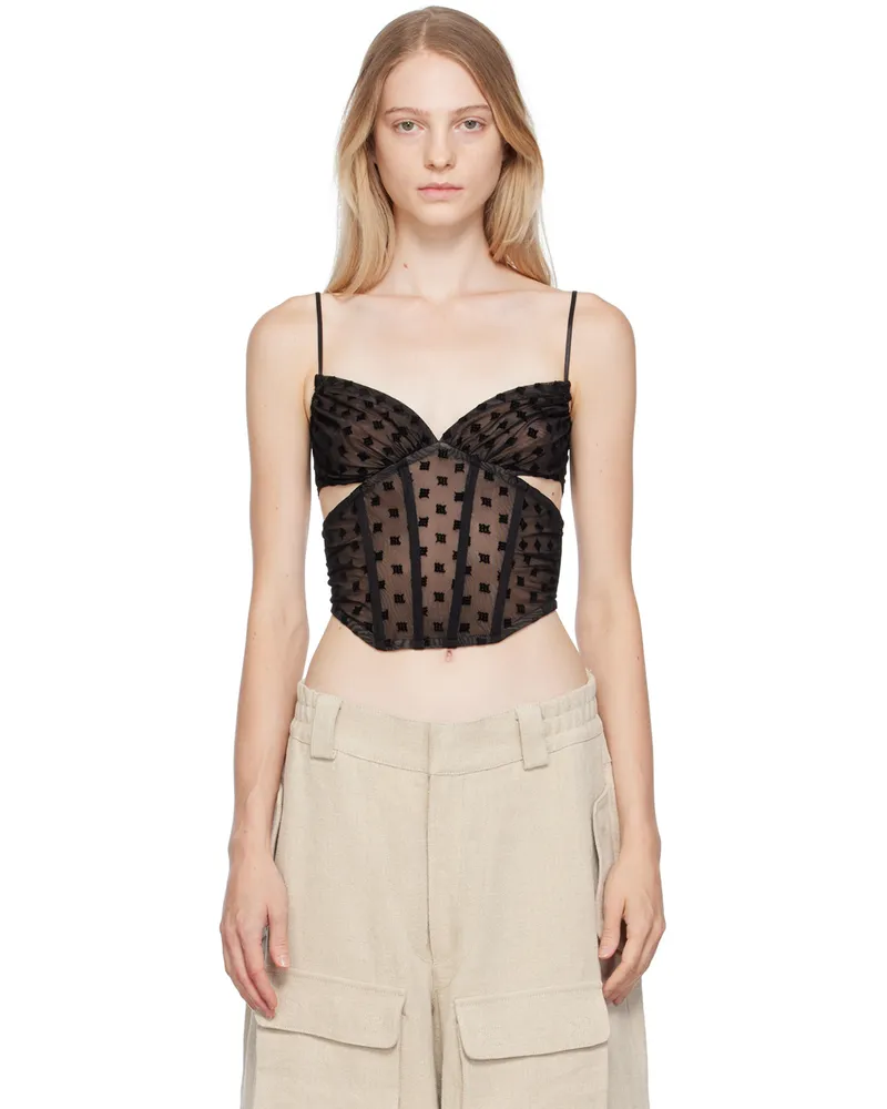 MISBHV Black Monogram Corset Black