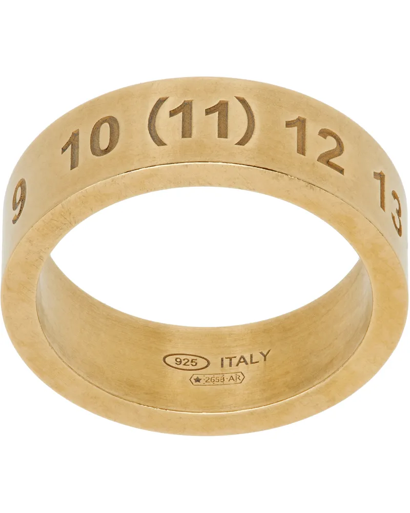 Maison Margiela Gold Number Reference Ring Yellow