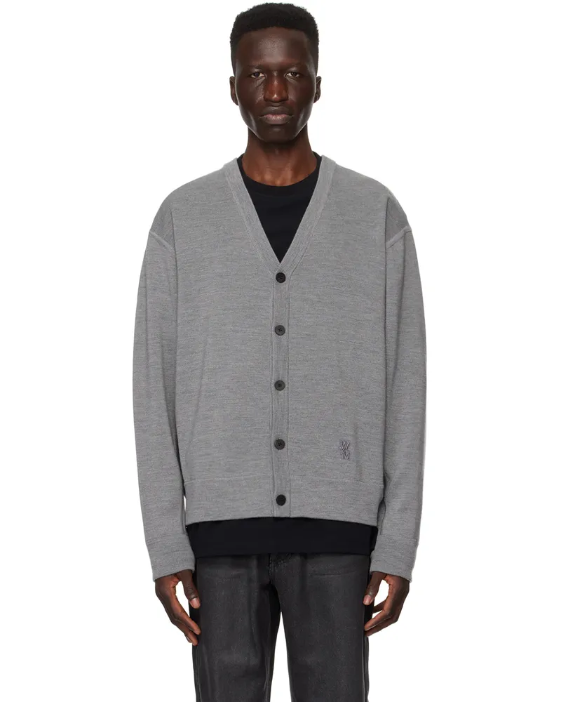 Wooyoungmi Gray Y-Neck Cardigan 506g