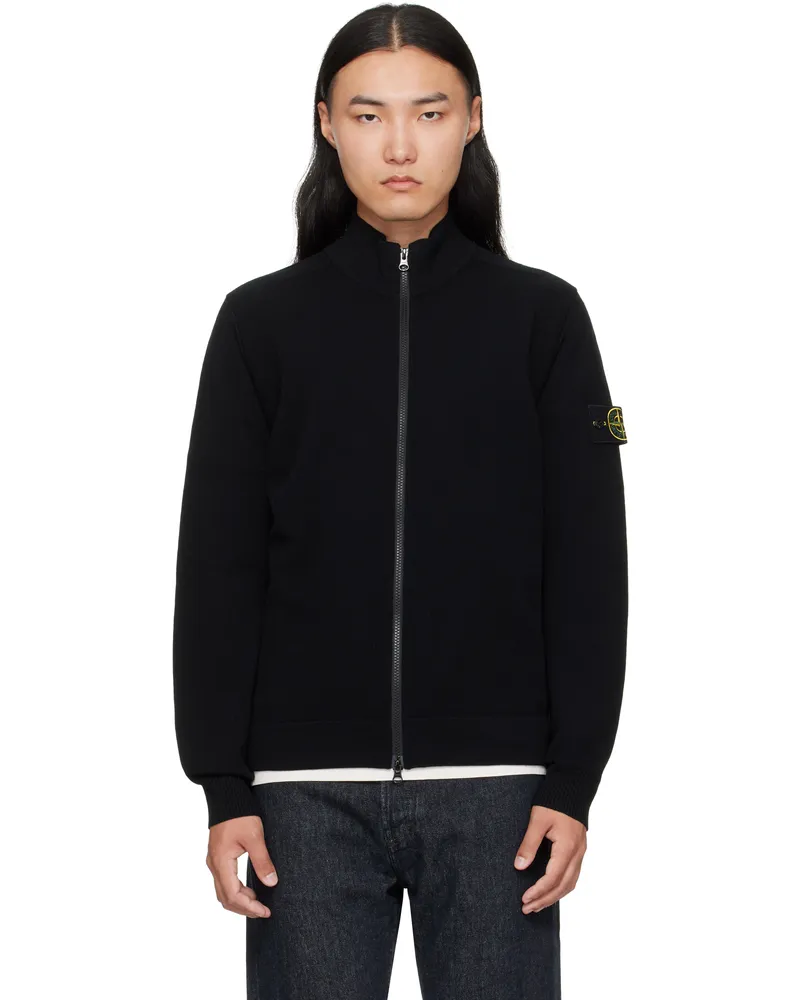 Stone Island Black 5100062 Stretch RWS Wool Sweatshirt V0029
