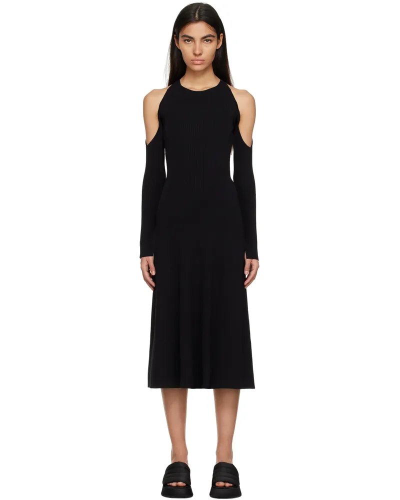 Ganni Black Melange Midi Dress 099