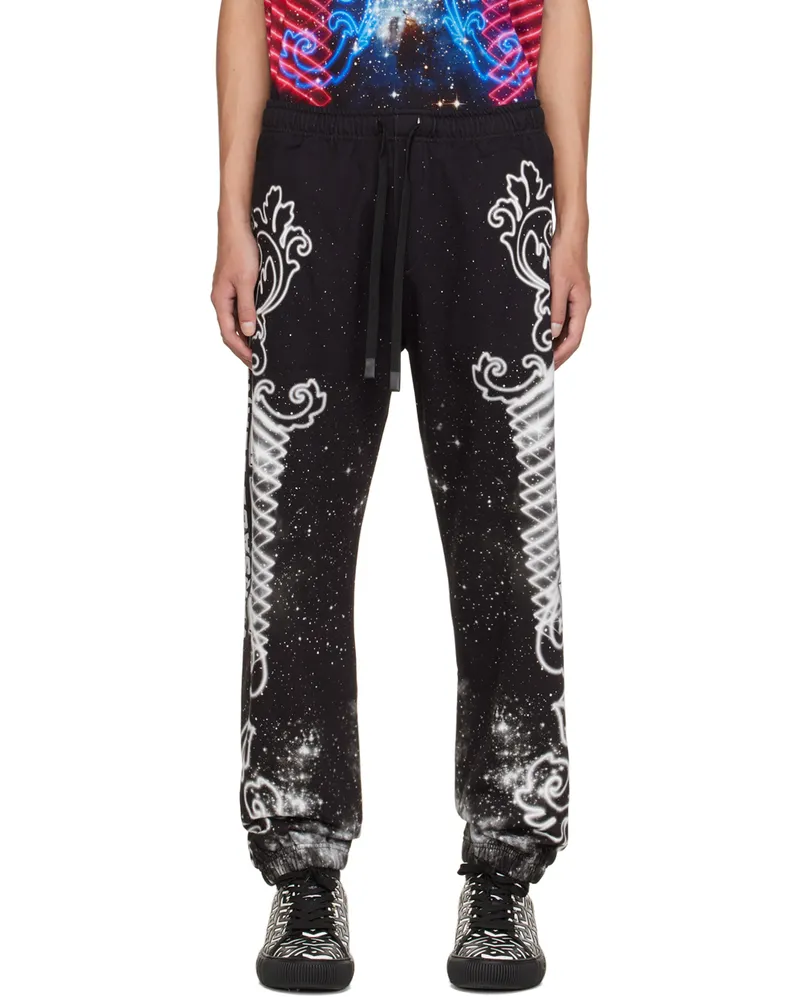 Versace Jeans Black Galaxy Lounge Pants Em89