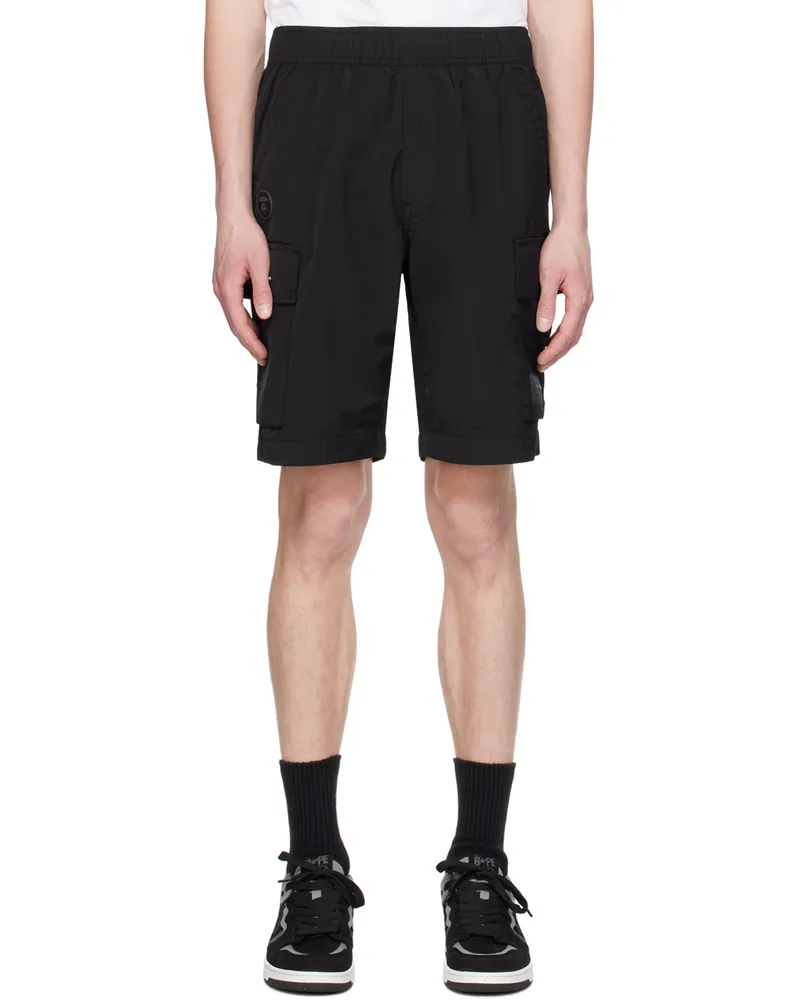 AAPE by A Bathing Ape Black Drawstring Shorts Bkx