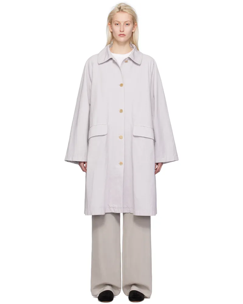 The Row Gray Garth Trench Coat Light