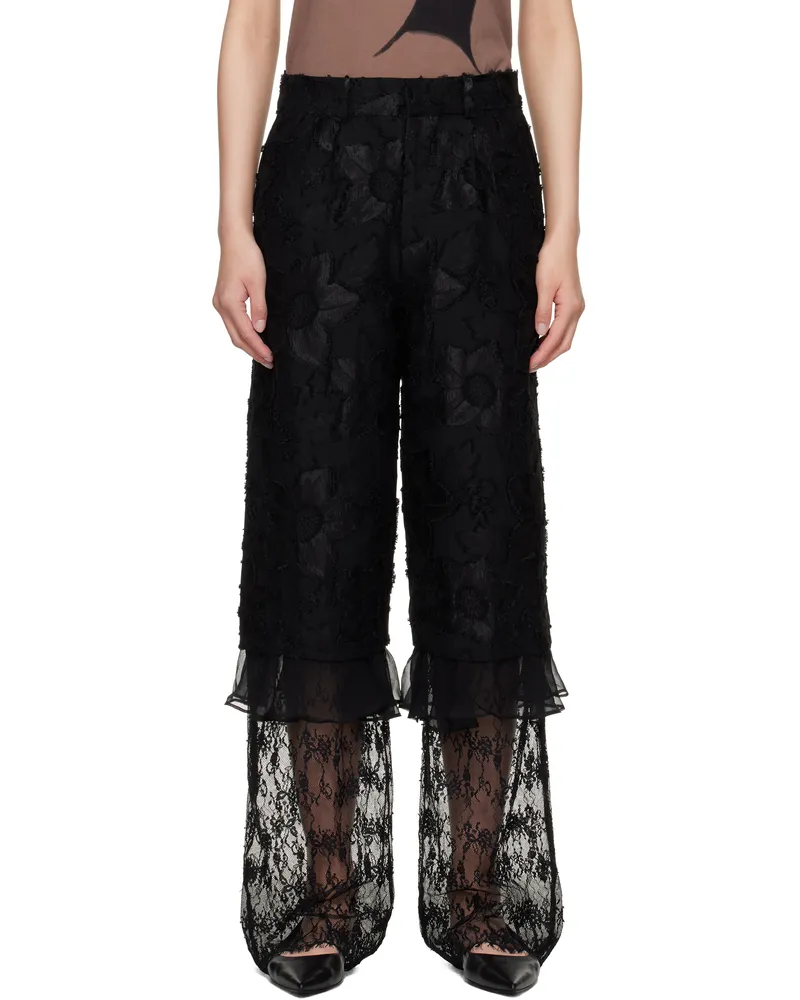 Collina Strada Black Geranium Trousers Black