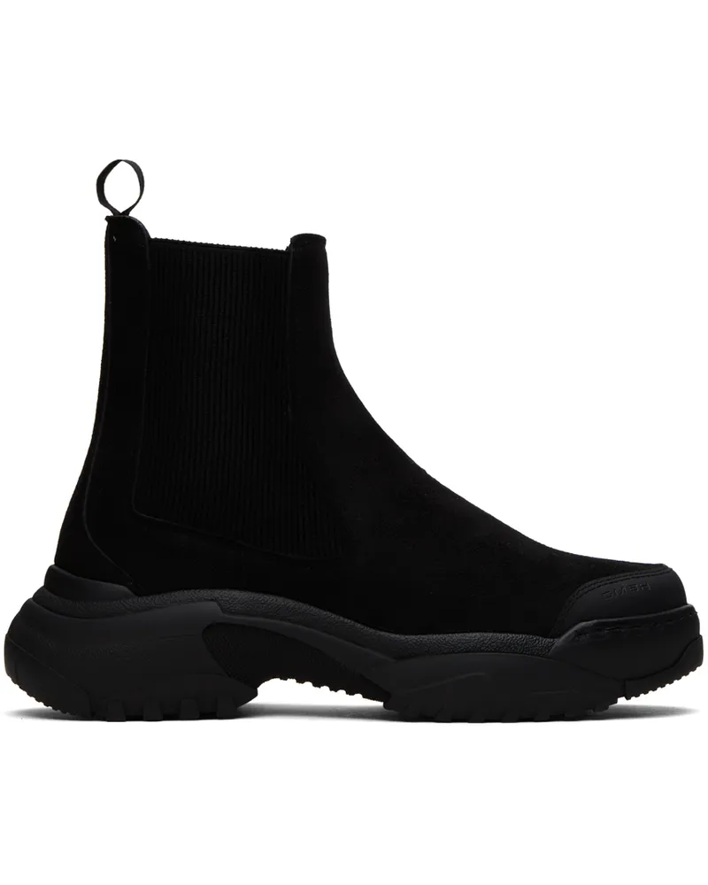 GmbH Black Faux-Suede Chelsea Boots Black