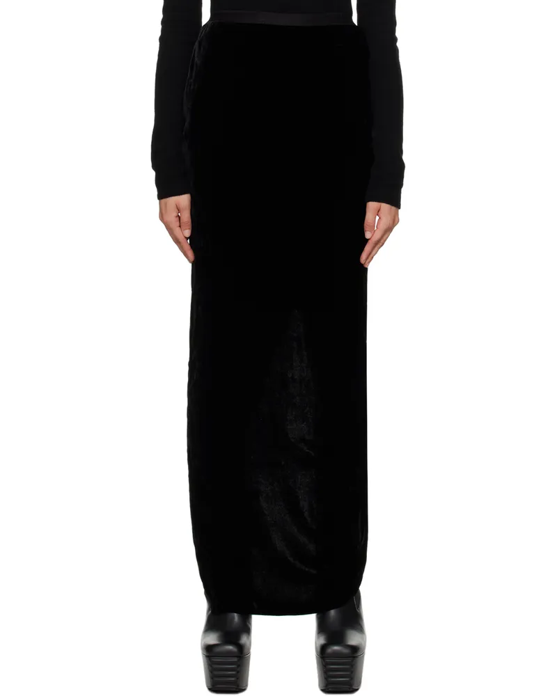 Rick Owens Black Pillar Maxi Skirt 09