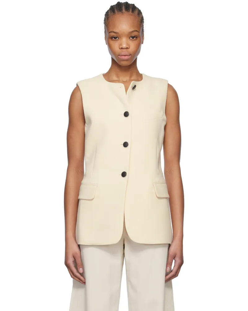 Rag & Bone Beige Bartlet Vest Ivory