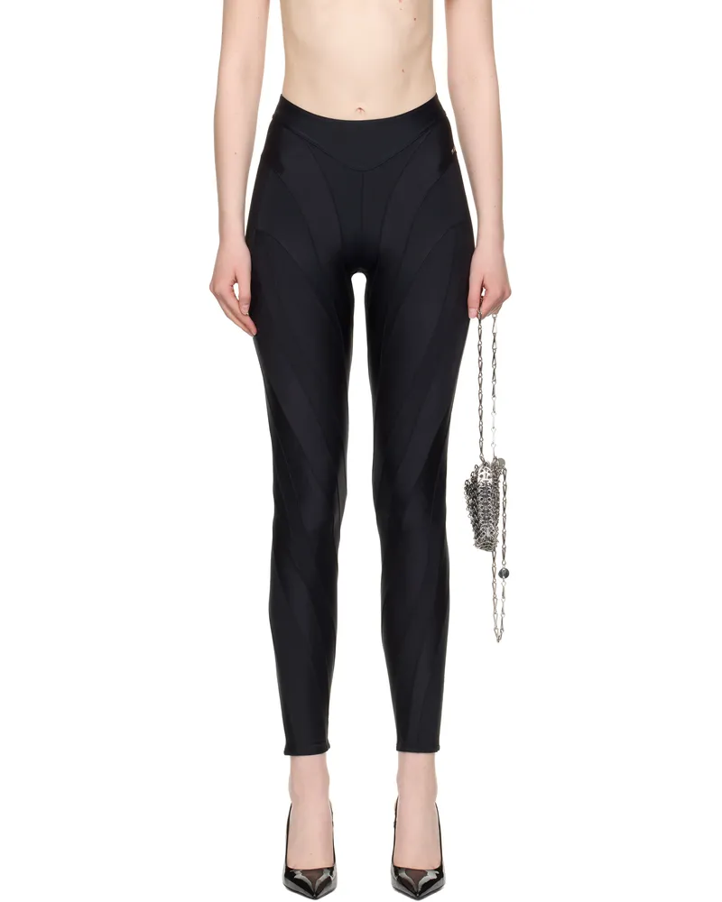 Thierry Mugler Black Spiral Leggings B1919