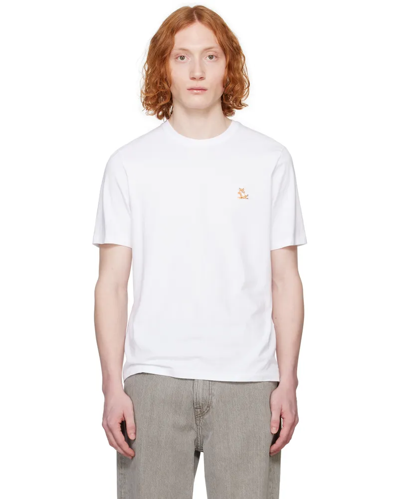 Kitsuné White Chillax Fox Patch Regular T-shirt P100