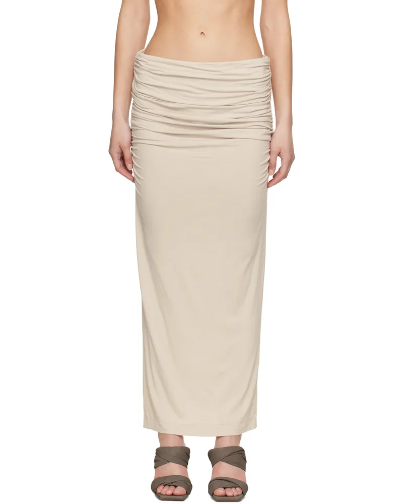 Entire Studios Taupe Surge Maxi Skirt Stone