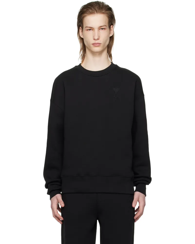 AMI Paris Black Ami de Cœur Sweatshirt 001