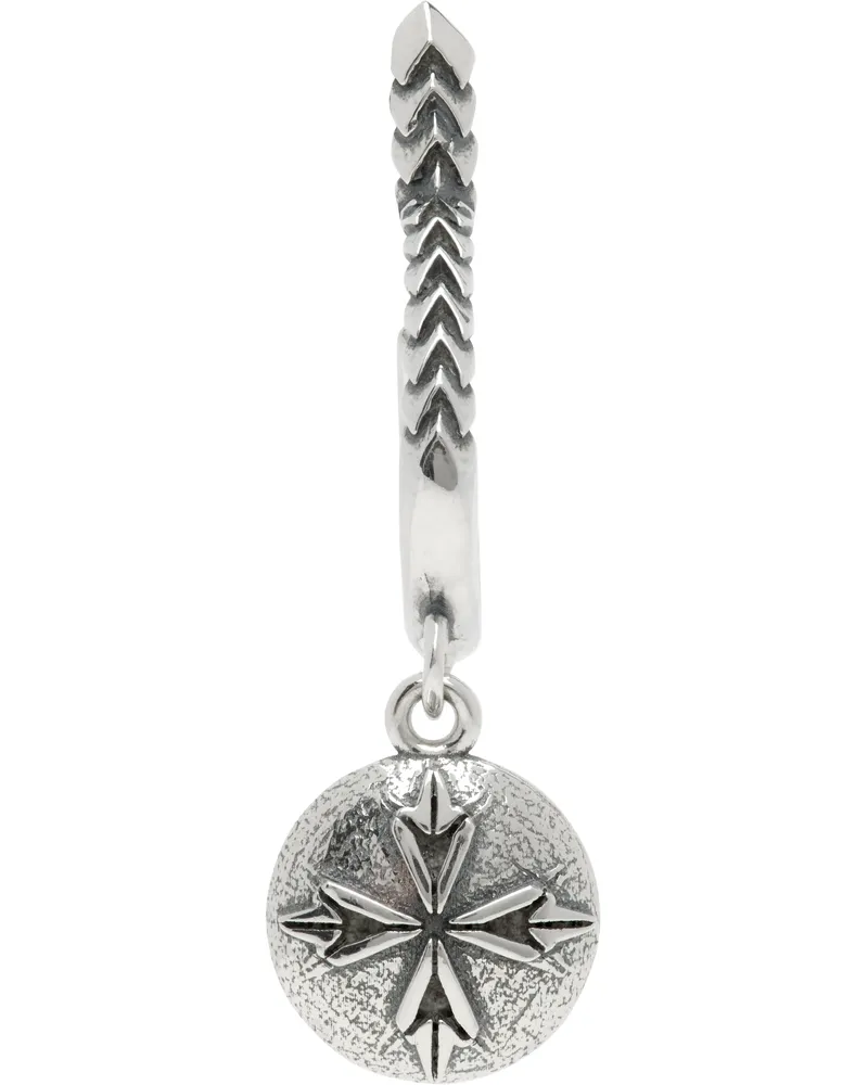 Emanuele Bicocchi Silver Logo Coin Single Earring Silver