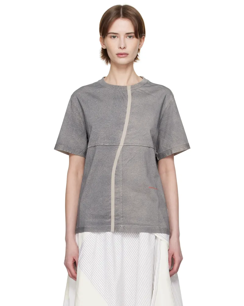 Eckhaus Latta Gray Lapped T-shirt Smog