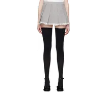 Gray Pleated Miniskirt