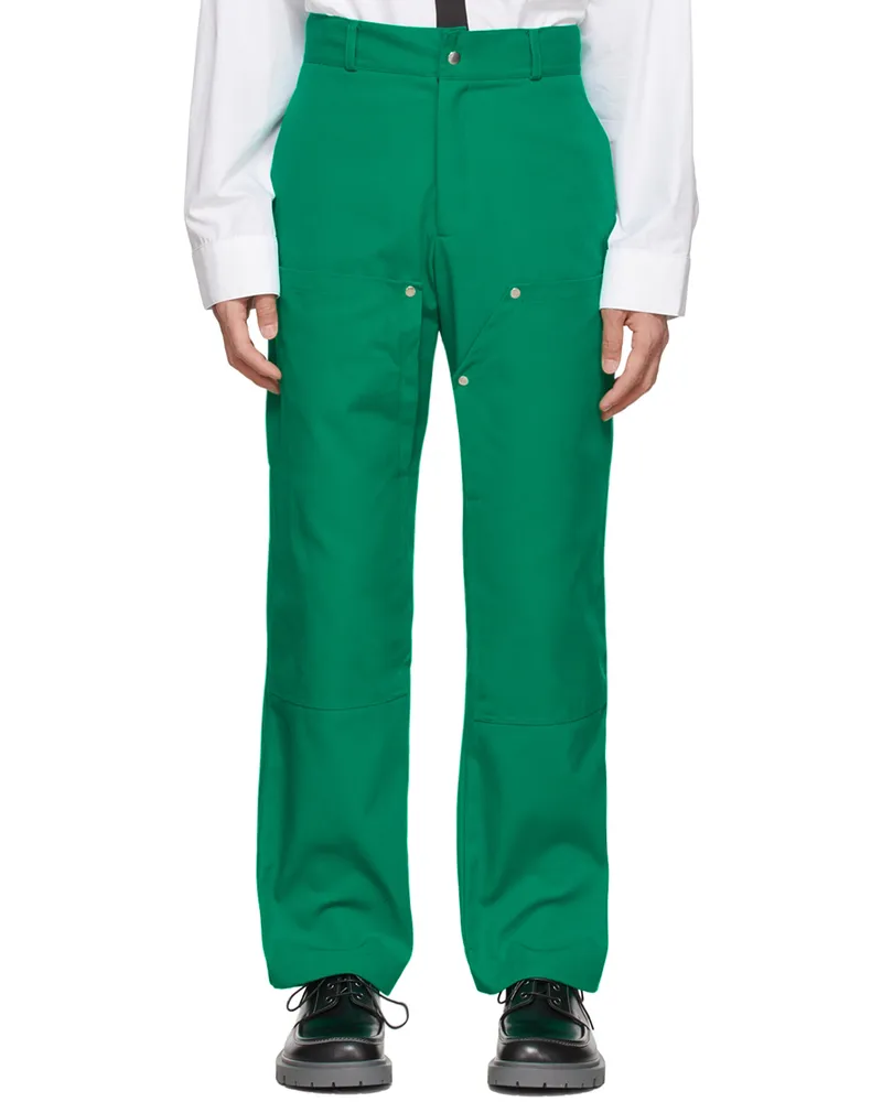 Spencer Badu Green Wide-Leg Trousers Green