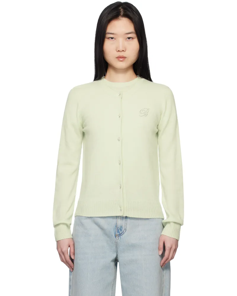Blumarine Green Cashmere Cardigan N0473