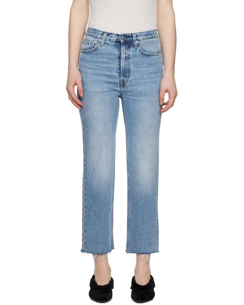 Totême Blue Classic Cut Jeans Worn