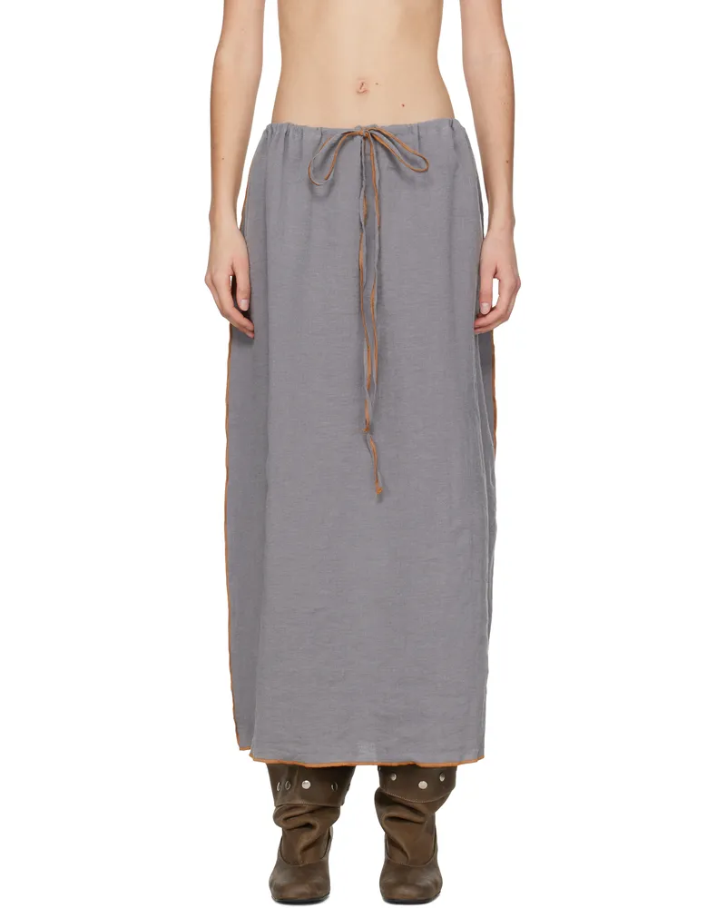 Baserange Gray Max Maxi Skirt Bayon