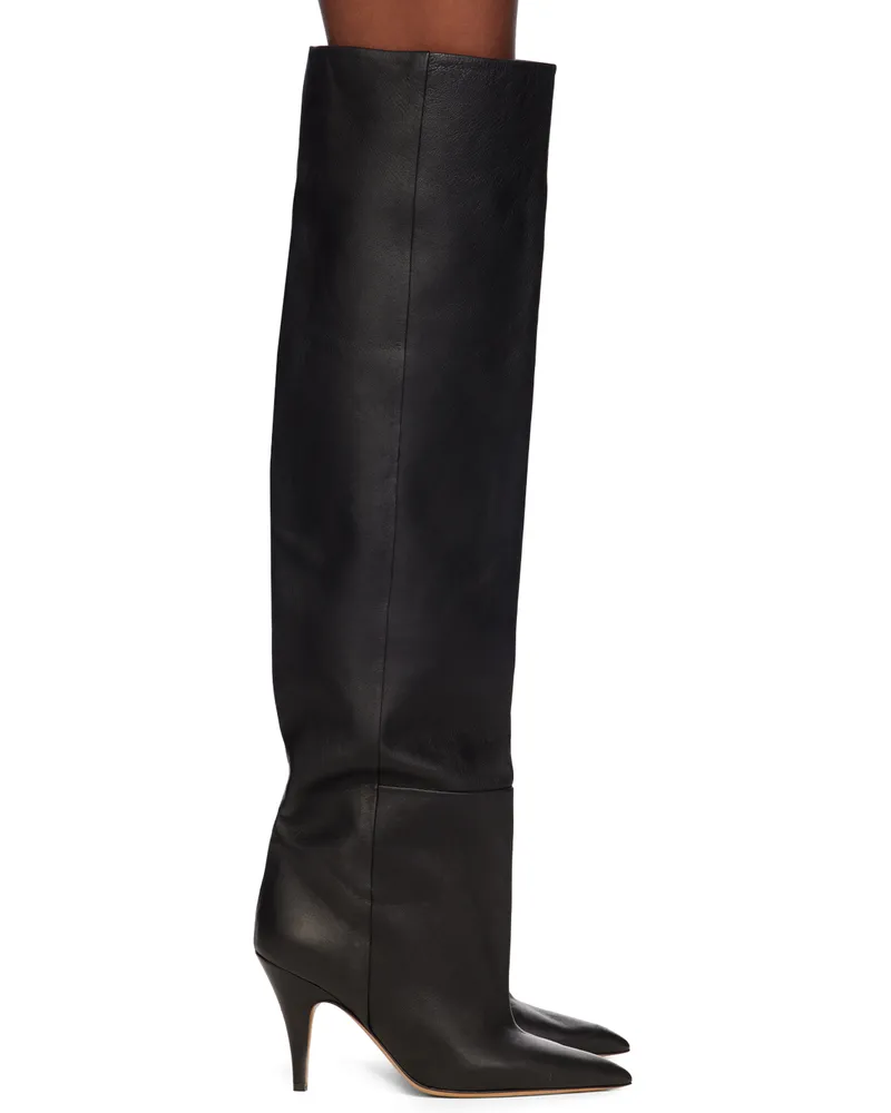 KHAITE Black 'The River' Tall Boots 200